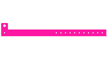Entréband i vinyl, festivalarmband otryckta, NEONROSA, 15 mm