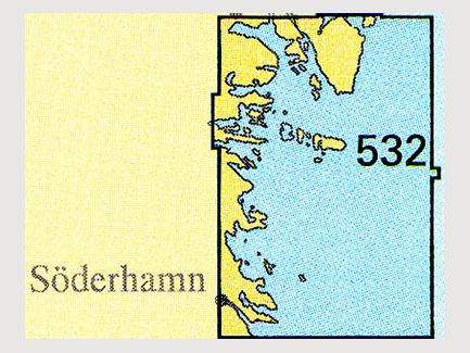 Sjökort Nr 532 Hällgrund-Hornslandet