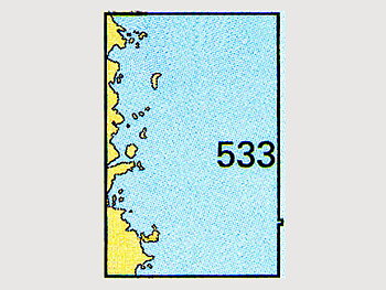 Seekarte Nr 533 Lövgrunds Rabbar-Söderhamn-Hällgrund