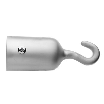 End bracket open hook 36mm matt chrome