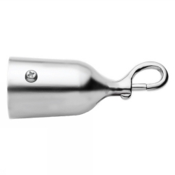 End bracket carabiner 36mm matt chrome
