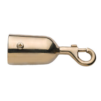 End bracket carabiner 36mm brass
