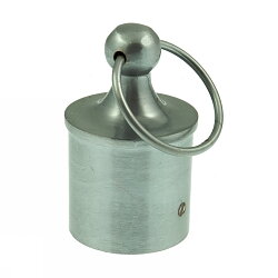 End fitting with knob 36mm matt chrome