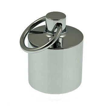 End fitting with knob 36mm bright chrome