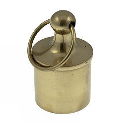 End fitting with knob brass 36mm