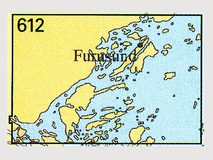 Nautical chart No 612 Saxafjärden-Furusund