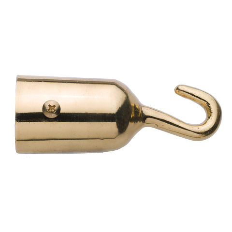 End bracket open hook 36mm brass