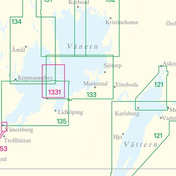 Seekarte Nr 133 Otterbäcken-Mariestad-Lurö