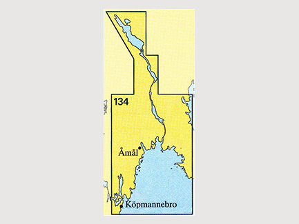 Nautical chart No 134 Arvika-Säffle-Köpmannebro