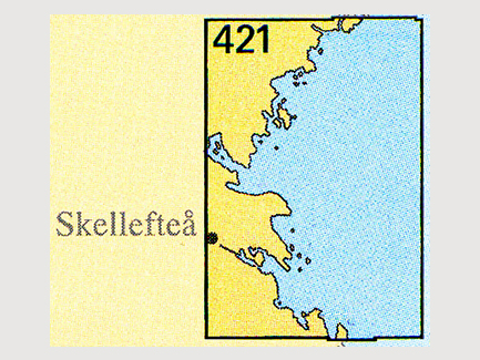 Seekarte Nr. 421 Skötgrönnan-Skelleftehamn-Nygrån