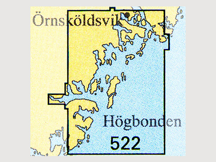 Nautical chart No 522 Högbonden-Örnsköldsvik-Skag