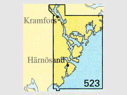 Nautical chart No 523 Härnön-Kramfors