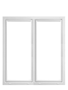 Parfönsterdörr 2-glas - PVC utåtgående