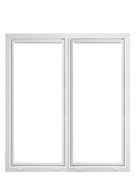 Parfönsterdörr 2-glas med tilt - PVC inåtgående