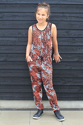 Svart / orange Overall