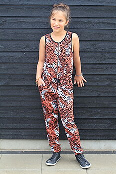 Svart / orange Overall