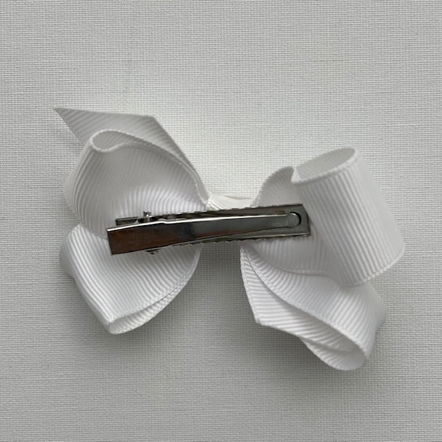 VIT HÅRROSETT  8 cm - 2