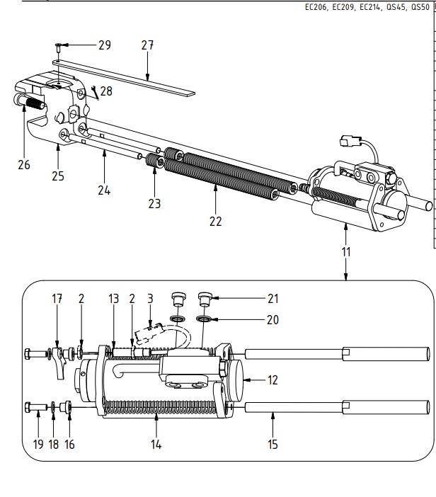 Låscylinder QS45/QS50 V4 u QSC
