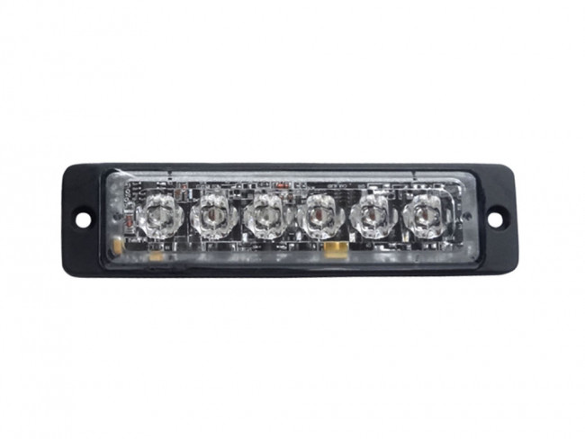 Blixtljus Slim 12-24V 6 led gul