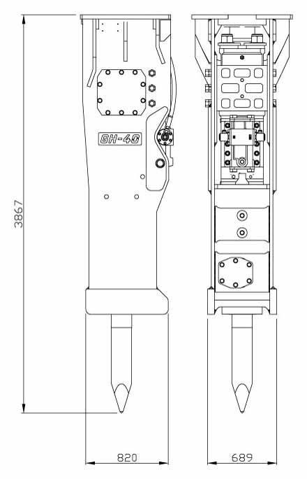 Hydraulhammare NPK GH-40 - 2