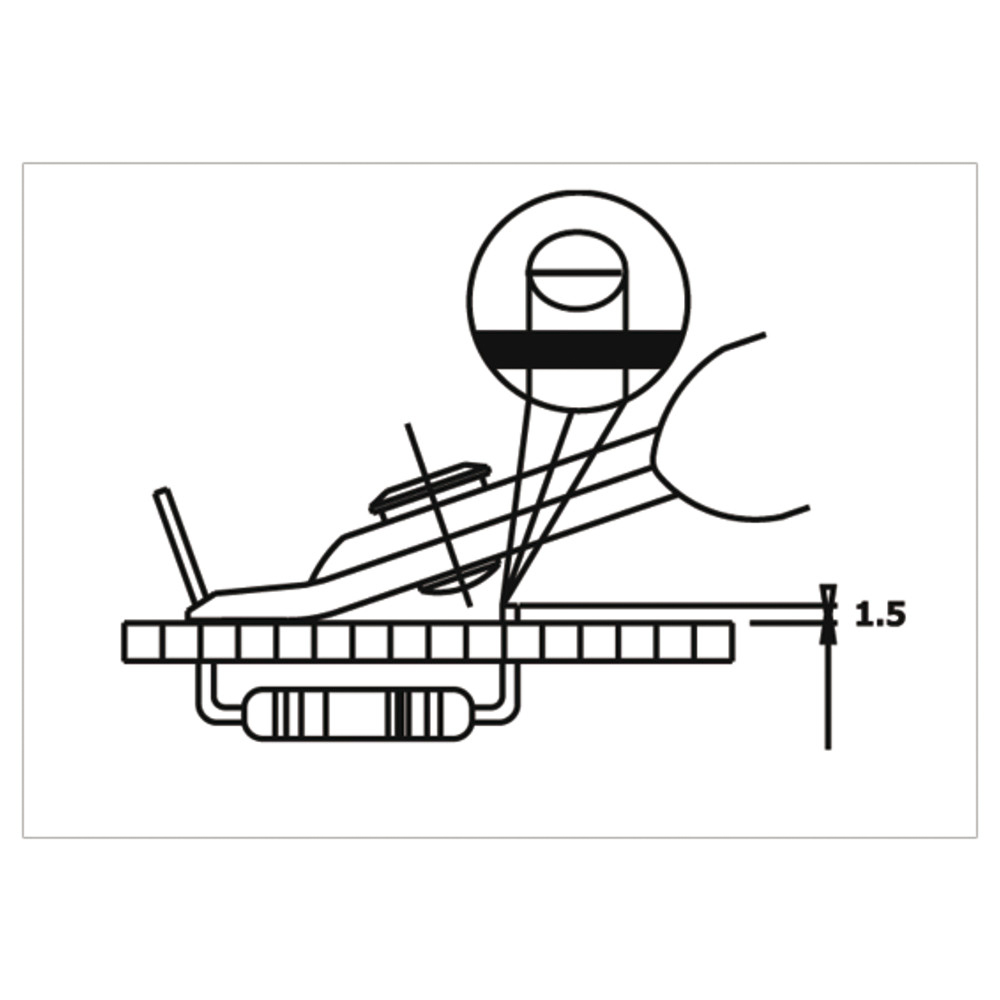 Shear 180 med skäröverskott, ESD-handtag, trådöverskott 1,5 mm - 2