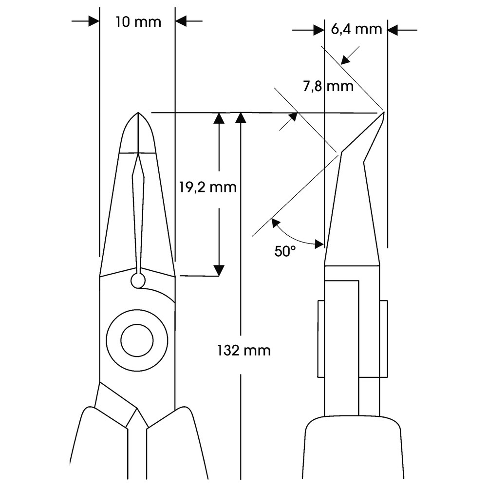 Mini diagonal cutter, without blade, 0.1–1.2/0.1–0.6/– mm - 2