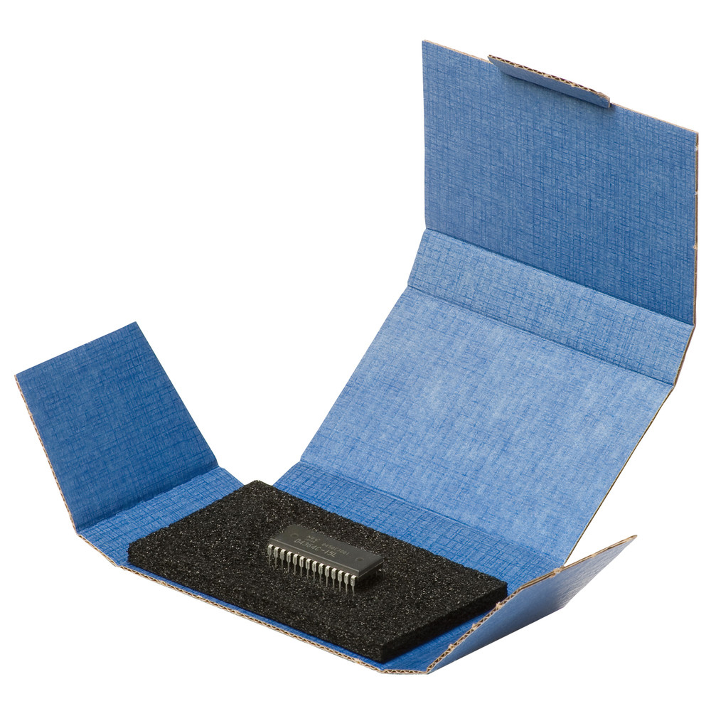 Safeshield shipping box, ESD, 100 x 60 x 15 mm, PE foam, 6 mm