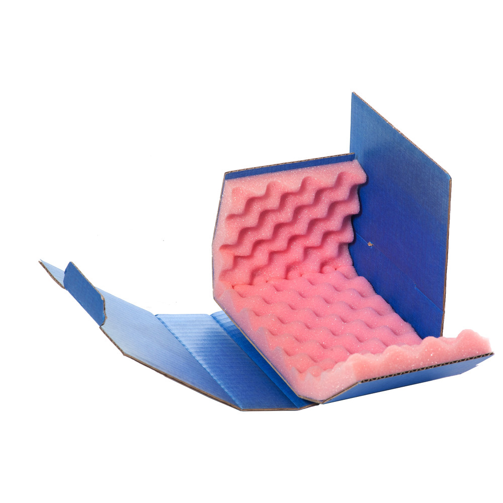 Safeshield shipping box, ESD, 200 x 140 x 50 mm, PU foam, 20 mm