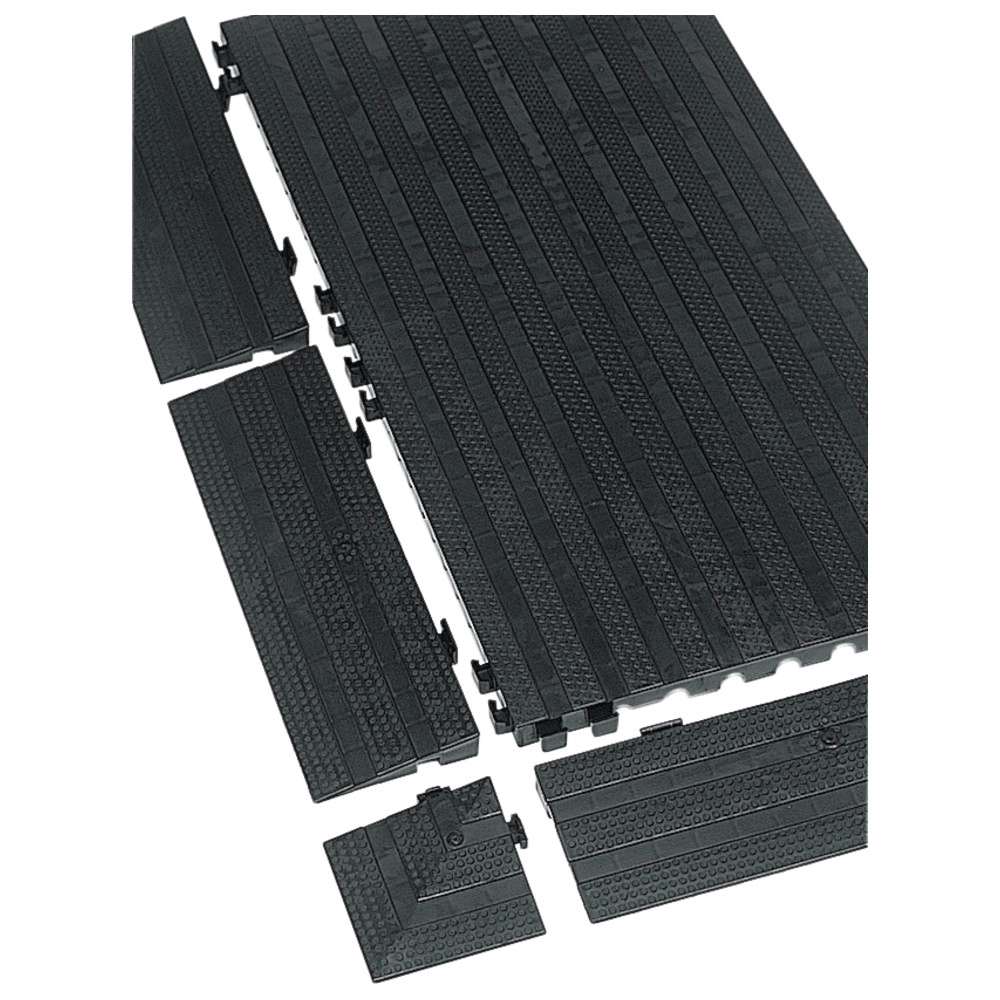 Conductive floor system, ESD, 400 x 120 x 25 mm, edge trim