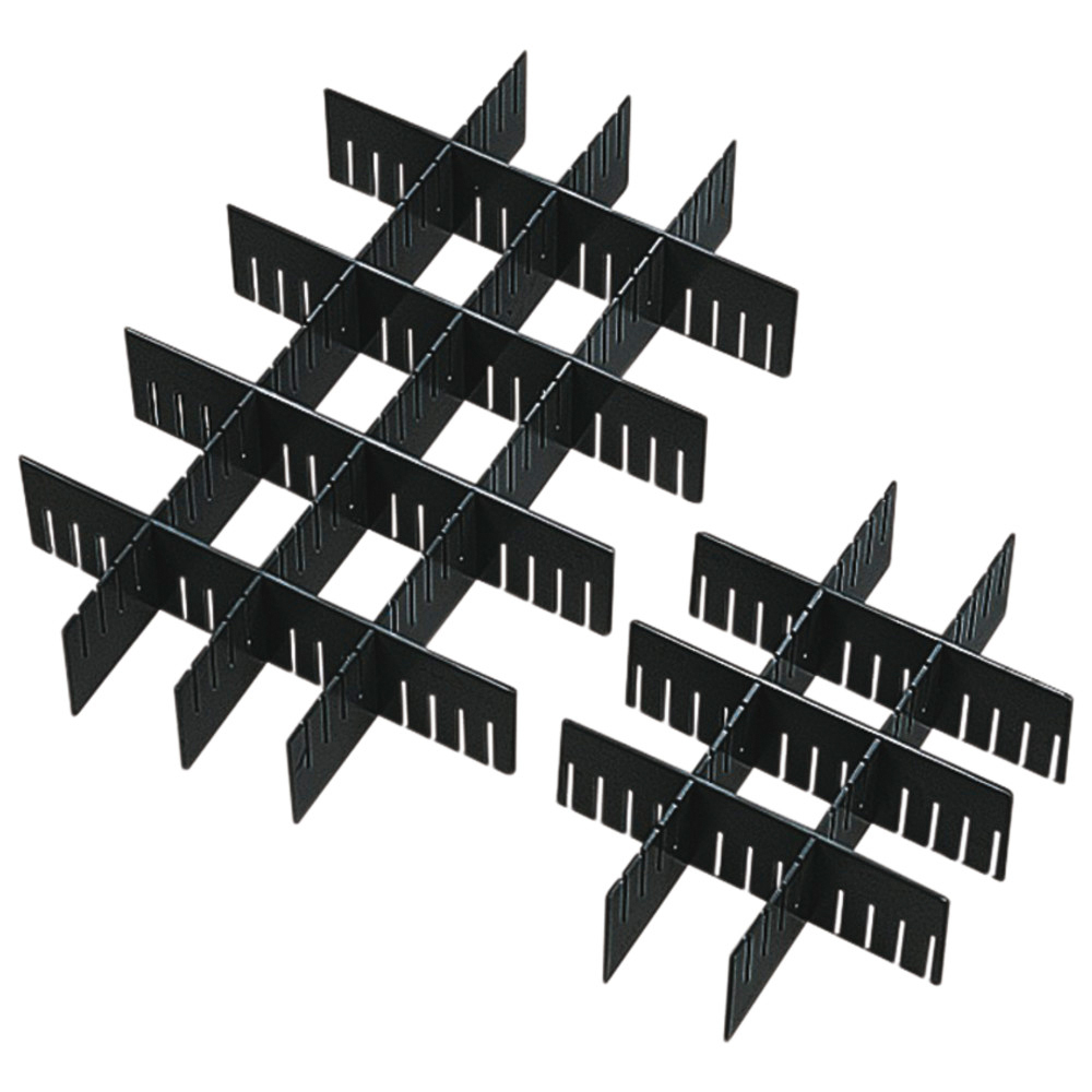 Conductive slotted partition walls, ESD, 355 x 90 mm, 400 x 300/600 x 400 mm