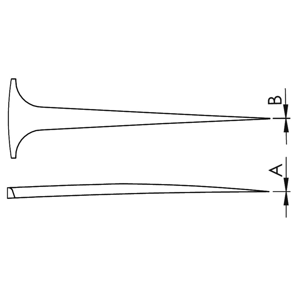 Replacement tip set, for tweezers 5/5X, Type 5, CF version - 2