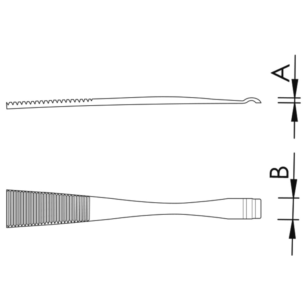 Precisionspincett för komponenter, 572-SA, tvärgående, komponent-Ø 2,5–5 mm - 2