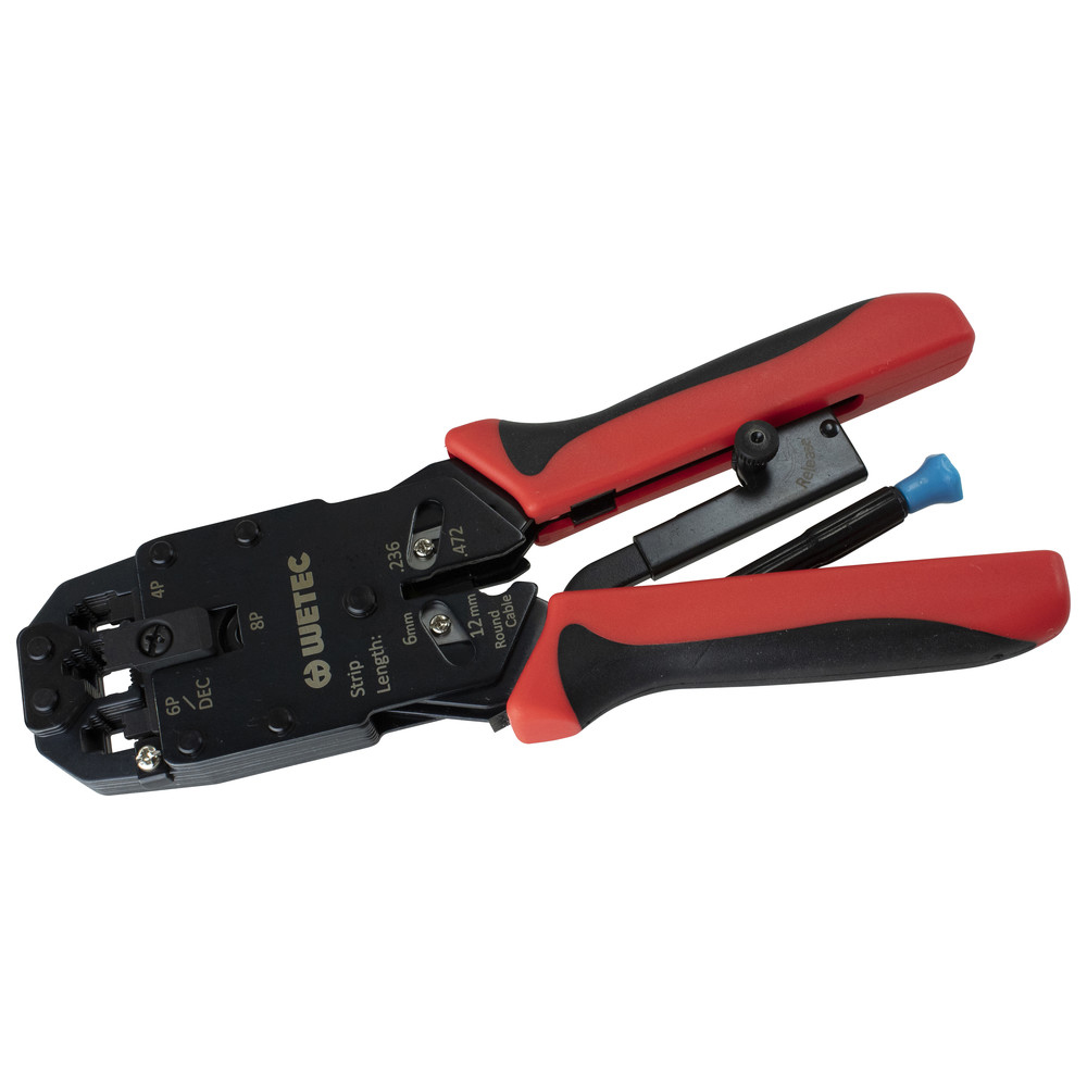 Crimping pliers, for 4-, 6-, and 8-pin Western connectors