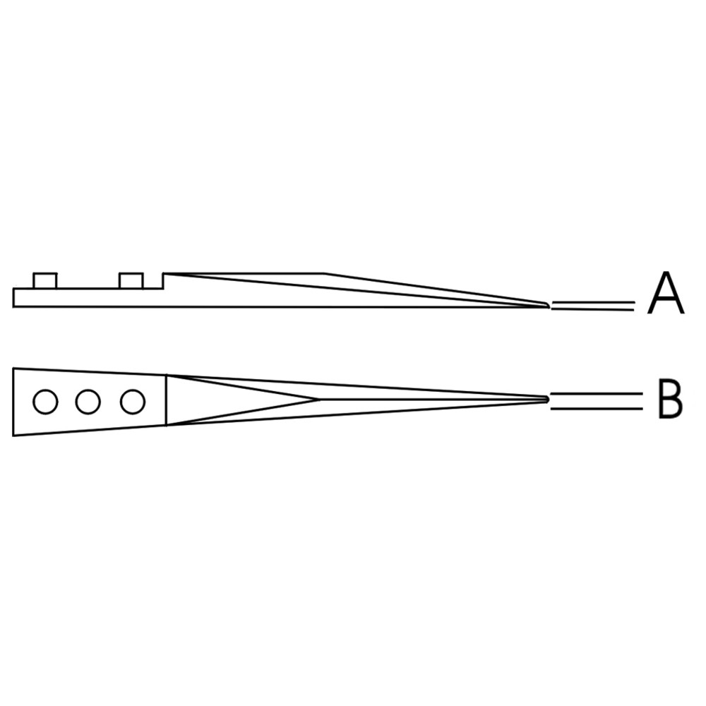 Replacement tip set, for ceramic tweezers, 73MZ - 2