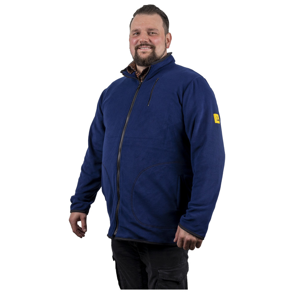 ESD fleece jacket, XS, gray