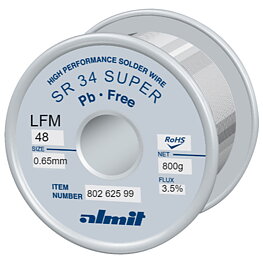 Lödtråd, blyfri, SR34 LFM48P3, 1,0 mm, 800 g