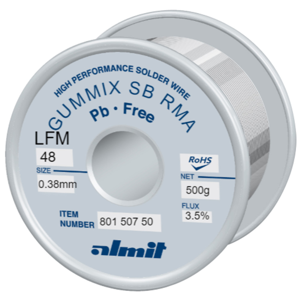 Lödtråd, Gummix SB RMA LFM-48, 0,38 mm, 500 g