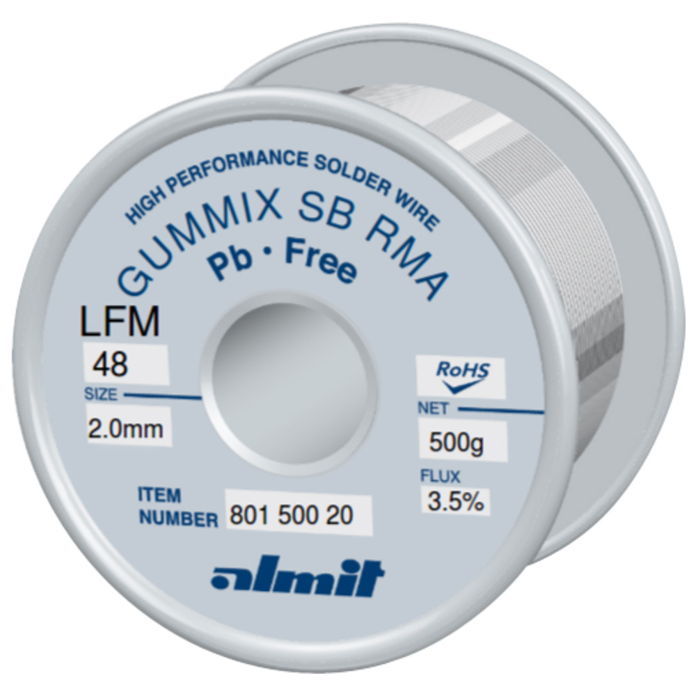 Lödtråd, Gummix SB RMA LFM-48, 2,0 mm, 500 g