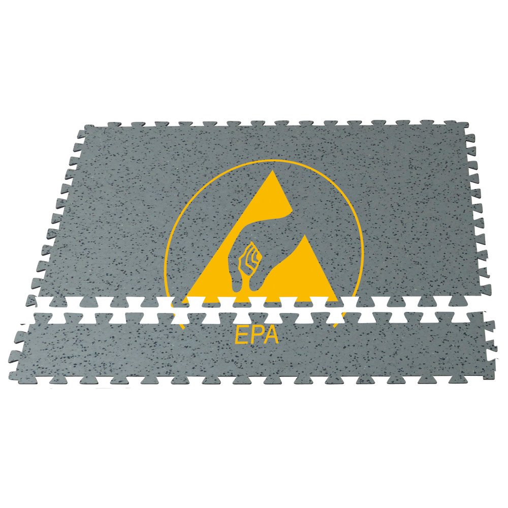 Ecostat DF floor covering, puzzle click system, ESD, with ESD logo