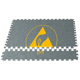 Ecostat DF floor covering, puzzle click system, ESD, with ESD logo