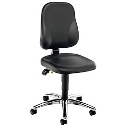 Swivel chair Ergo, with castors, ESD, Supertec, gray