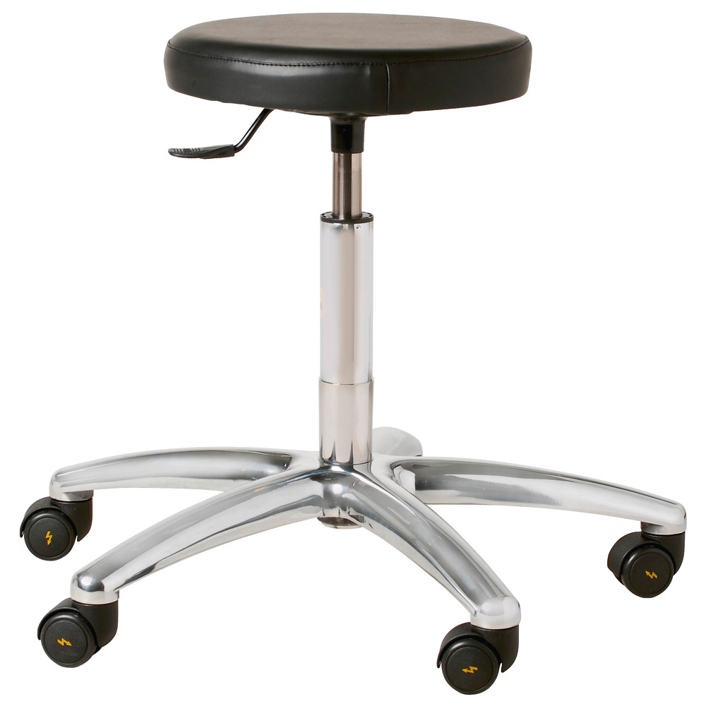 Vinyl castor stool with castors, ESD