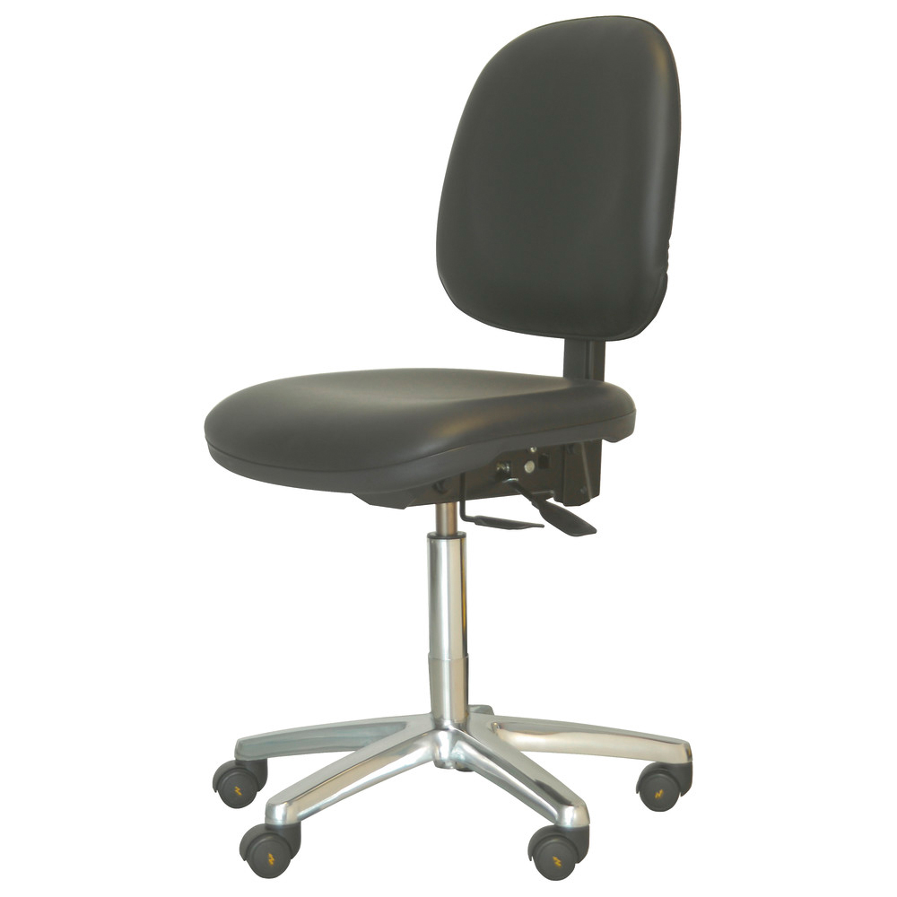 Vinyl swivel chair, with castors, ESD