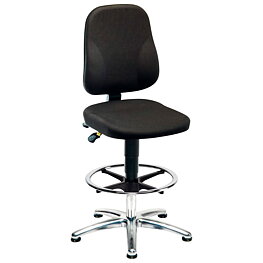 Swivel chair Ergo, high chair version with glides, ESD, Supertec, gray
