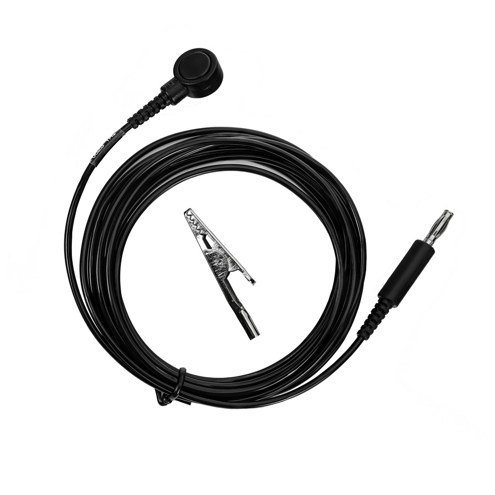 Grounding cable, ESD, 10 mm ID/banana plug, 3 m, 1 M?