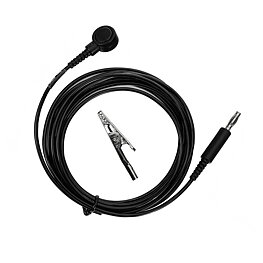 Jordkabel, ESD, 10 mm DK/banankontakt, 3 m, 1 MOhm