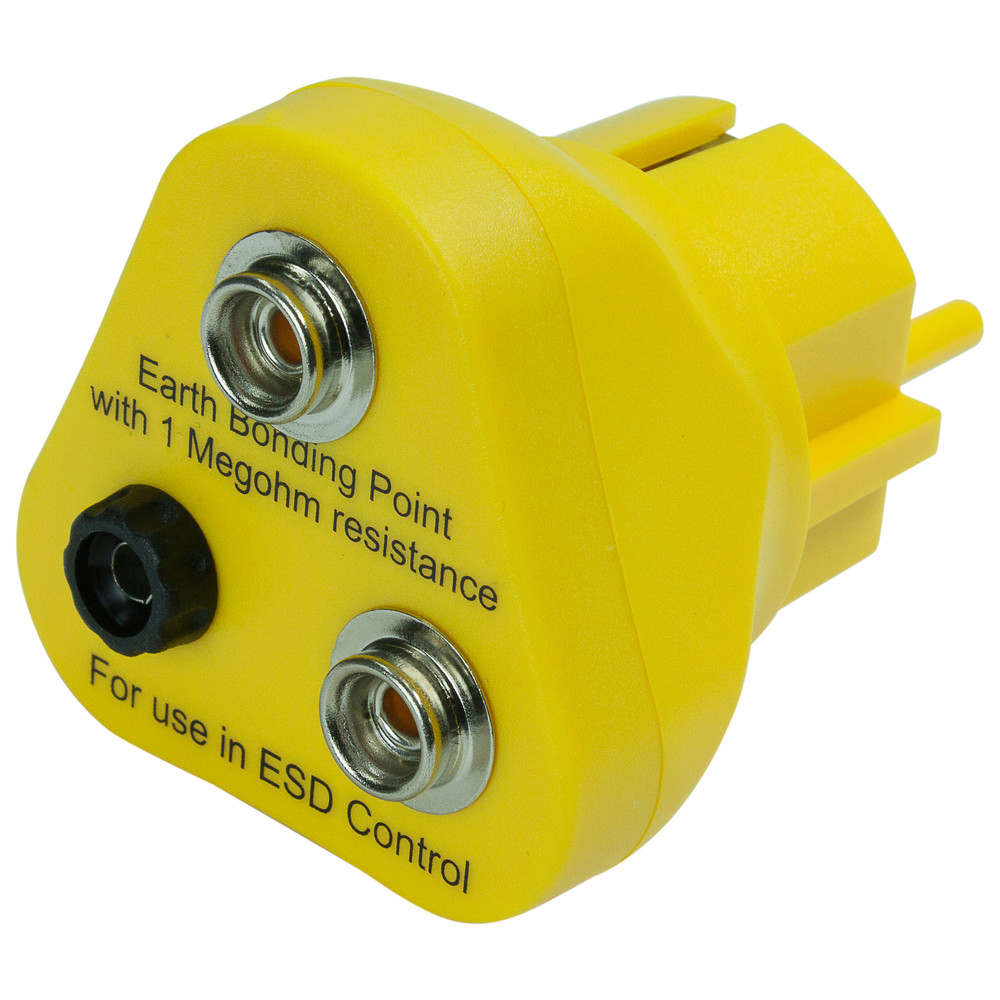 Grounding module, ESD, 2 x 10 mm screw terminals, 1 x 4 mm banana plug socket