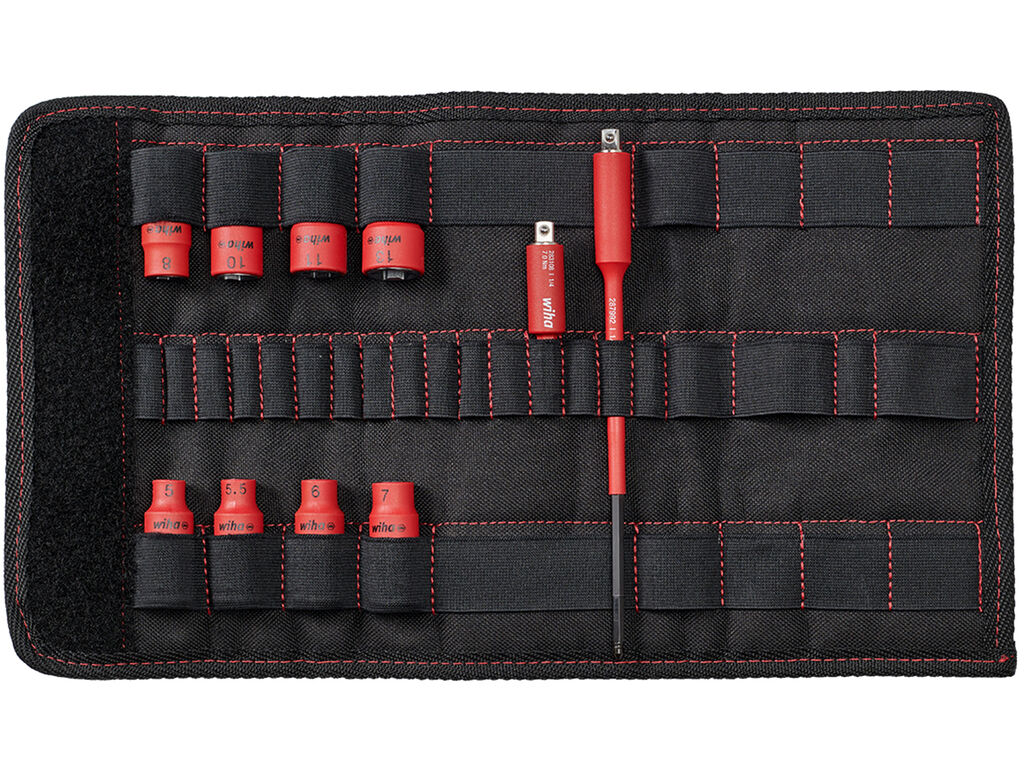 TorqueVario®-S electric nut driver insert 1/4´ set Mixed, 11-pcs., incl. adapter