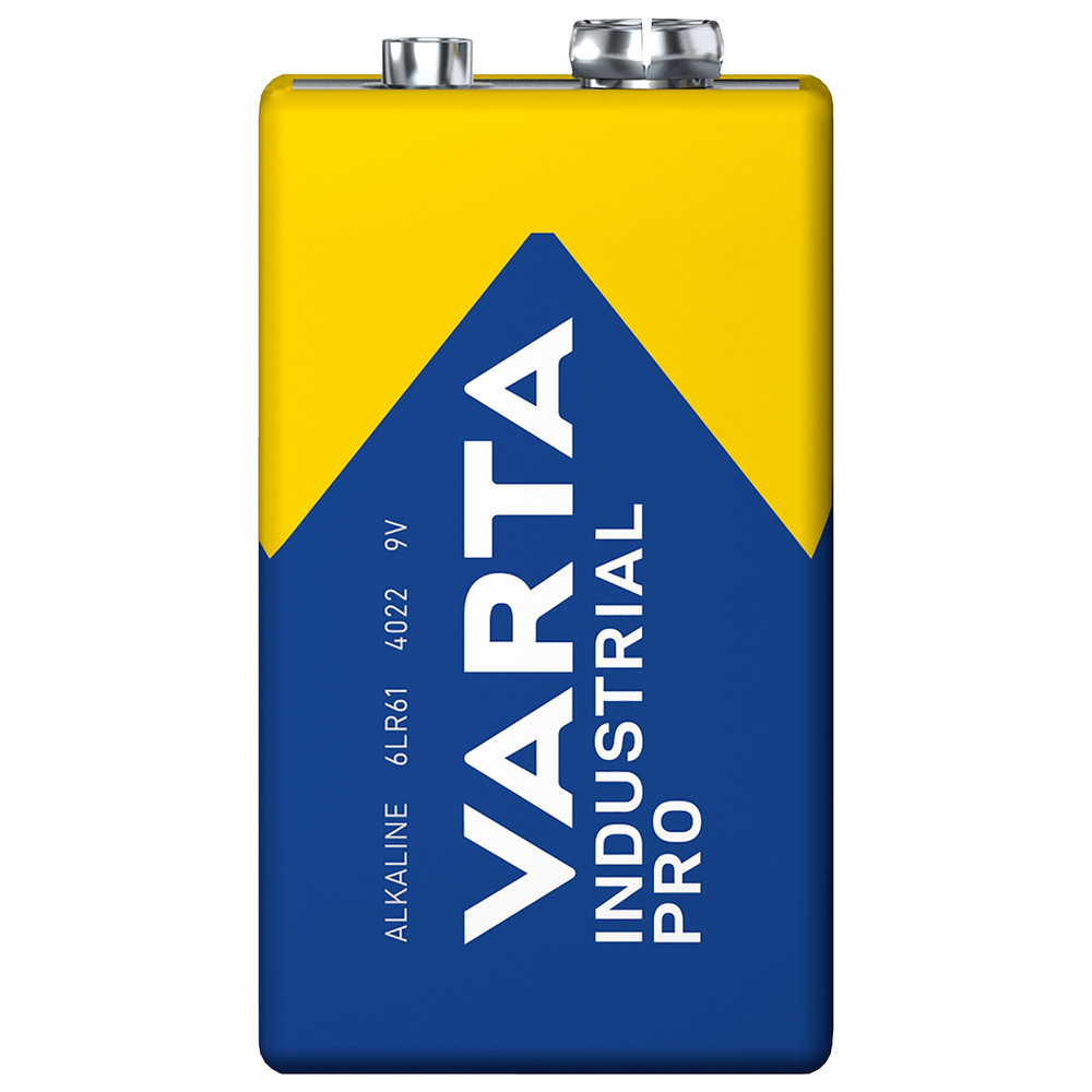 Industrial Pro, Alkaline Battery, Type Block E / 6LR61, 9 V