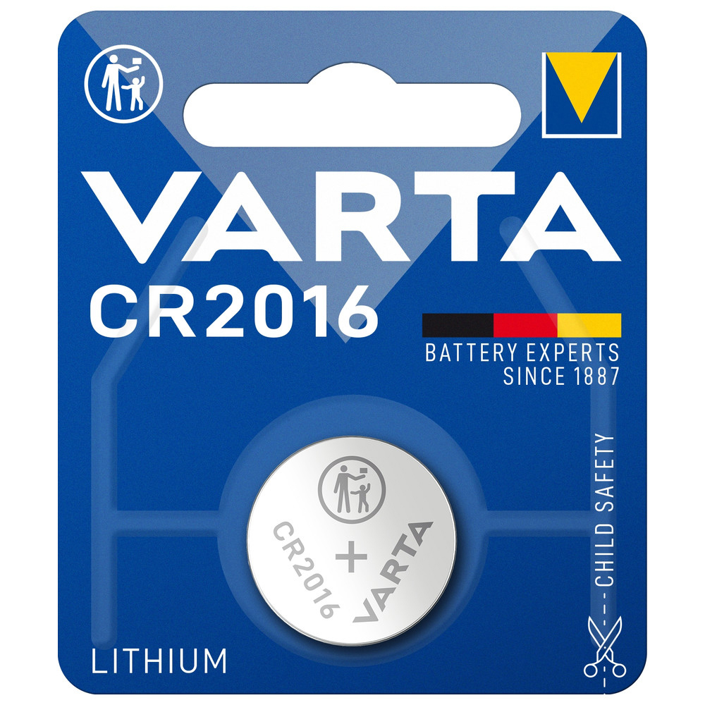 Litiumknappcell, CR2016, 3 V, 90 mAh
